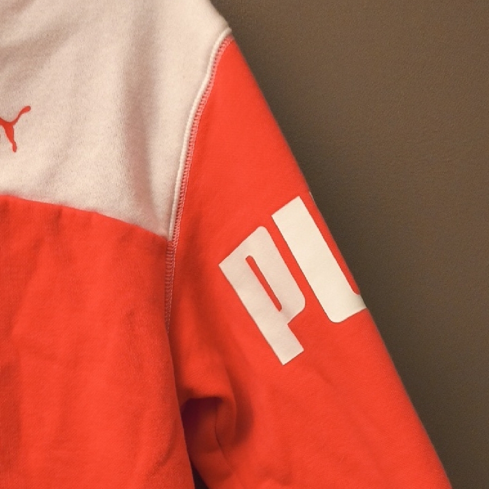 Puma - Like New - Salmon and White Quarter-Zip  Women's Sweater - Picture 10 of 12